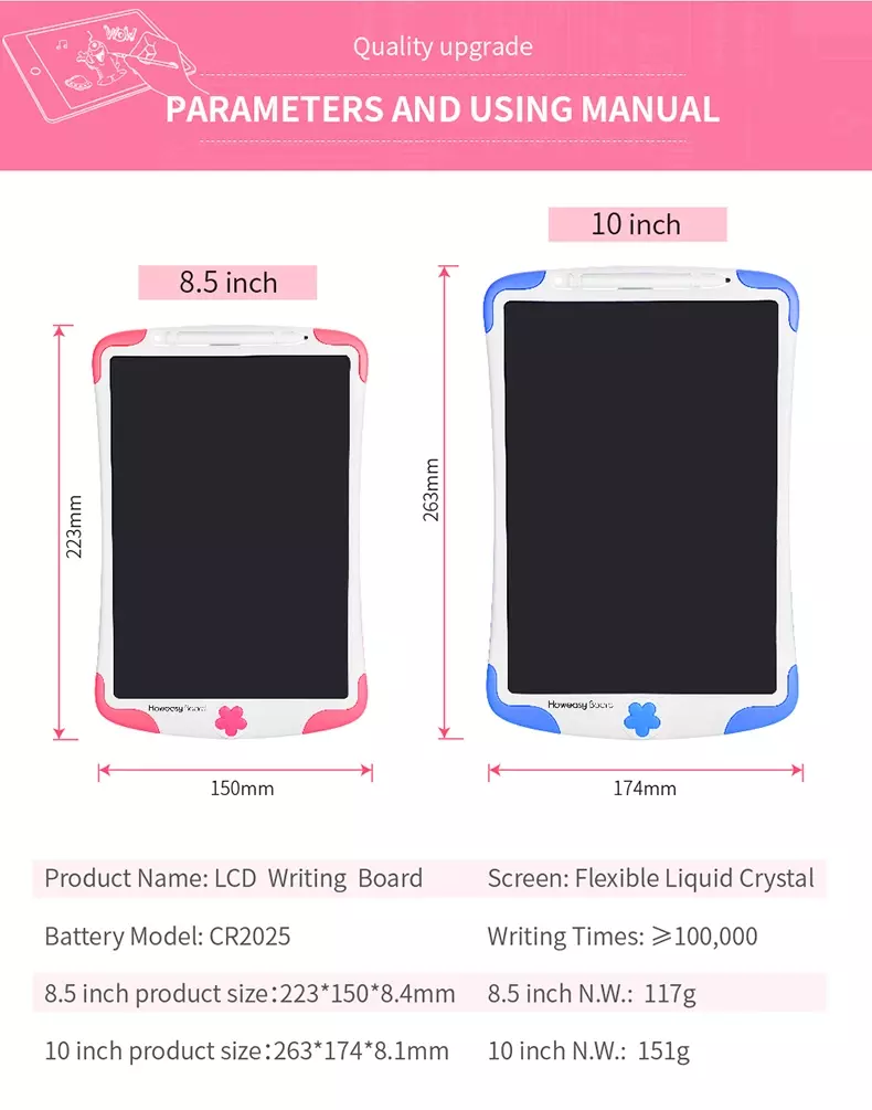 product-700-891 Kids Memo Board Colorful Writing Tablet Drawing And Delete Easy Remove LCD Notepad