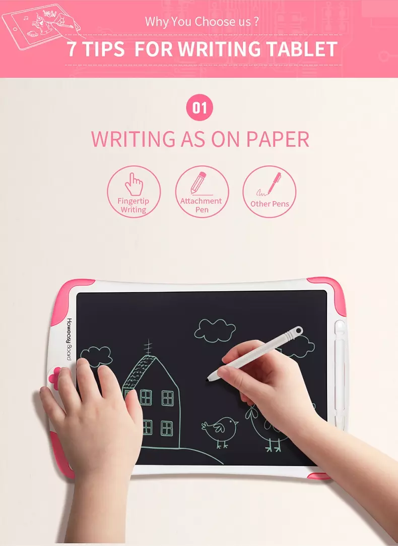 product-701-960 Kids Memo Board Colorful Writing Tablet Drawing And Delete Easy Remove LCD Notepad