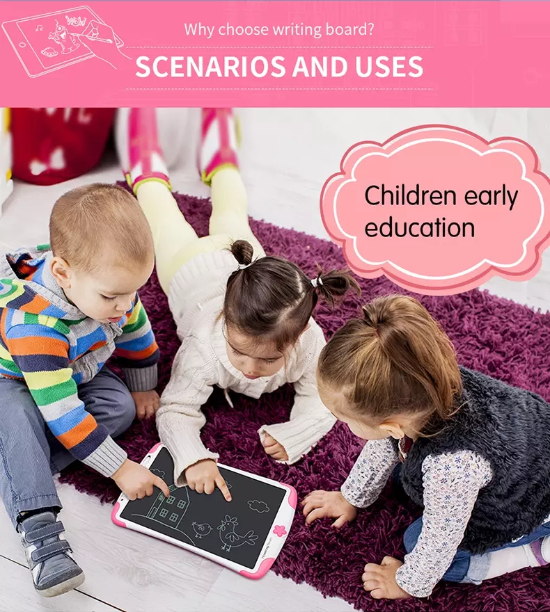 product-699-779 Kids Memo Board Colorful Writing Tablet Drawing And Delete Easy Remove LCD Notepad